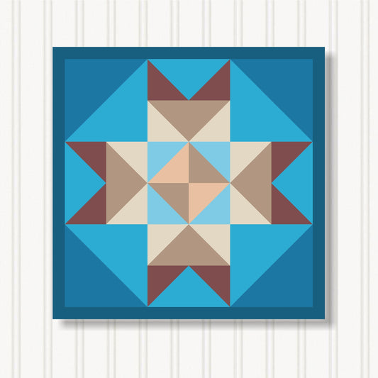 Barn Quilt Wall Art, 8 Sizes, Outdoor & Indoor Square Block, Home Decor Accent, BQ131-17