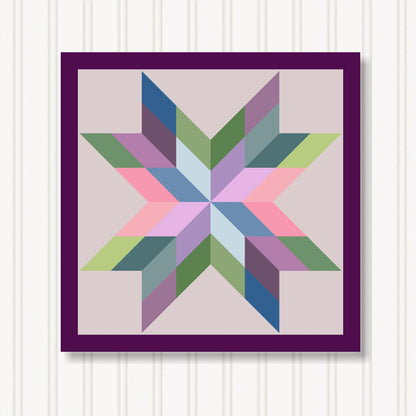 Barn Quilt Wall Art, 8 Sizes, Outdoor & Indoor Square Block, Home Decor Accent, BQ087-19