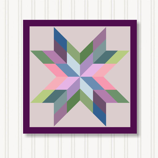 Barn Quilt Wall Art, 8 Sizes, Outdoor & Indoor Square Block, Home Decor Accent, BQ087-19