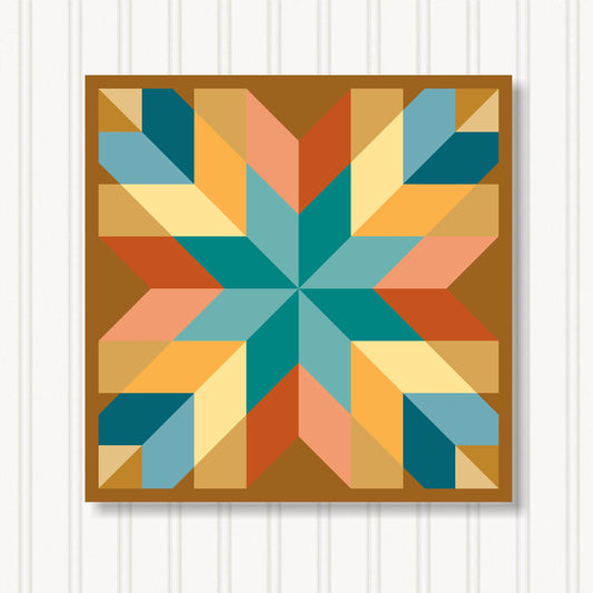 Barn Quilt Wall Art, 8 Sizes, Outdoor & Indoor Square Block, Home Decor Accent, BQ110-25