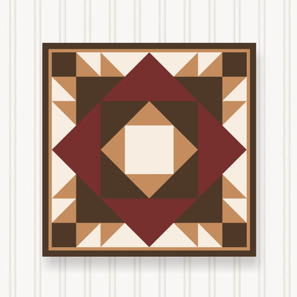 Barn Quilt Wall Art, 8 Sizes, Outdoor & Indoor Square Block, Home Decor Accent, BQ129-05