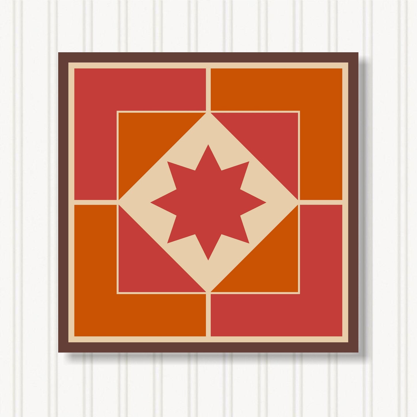 Barn Quilt Wall Art, 8 Sizes, Outdoor & Indoor Square Block, Home Decor Accent, BQ066-16