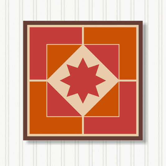 Barn Quilt Wall Art, 8 Sizes, Outdoor & Indoor Square Block, Home Decor Accent, BQ066-16