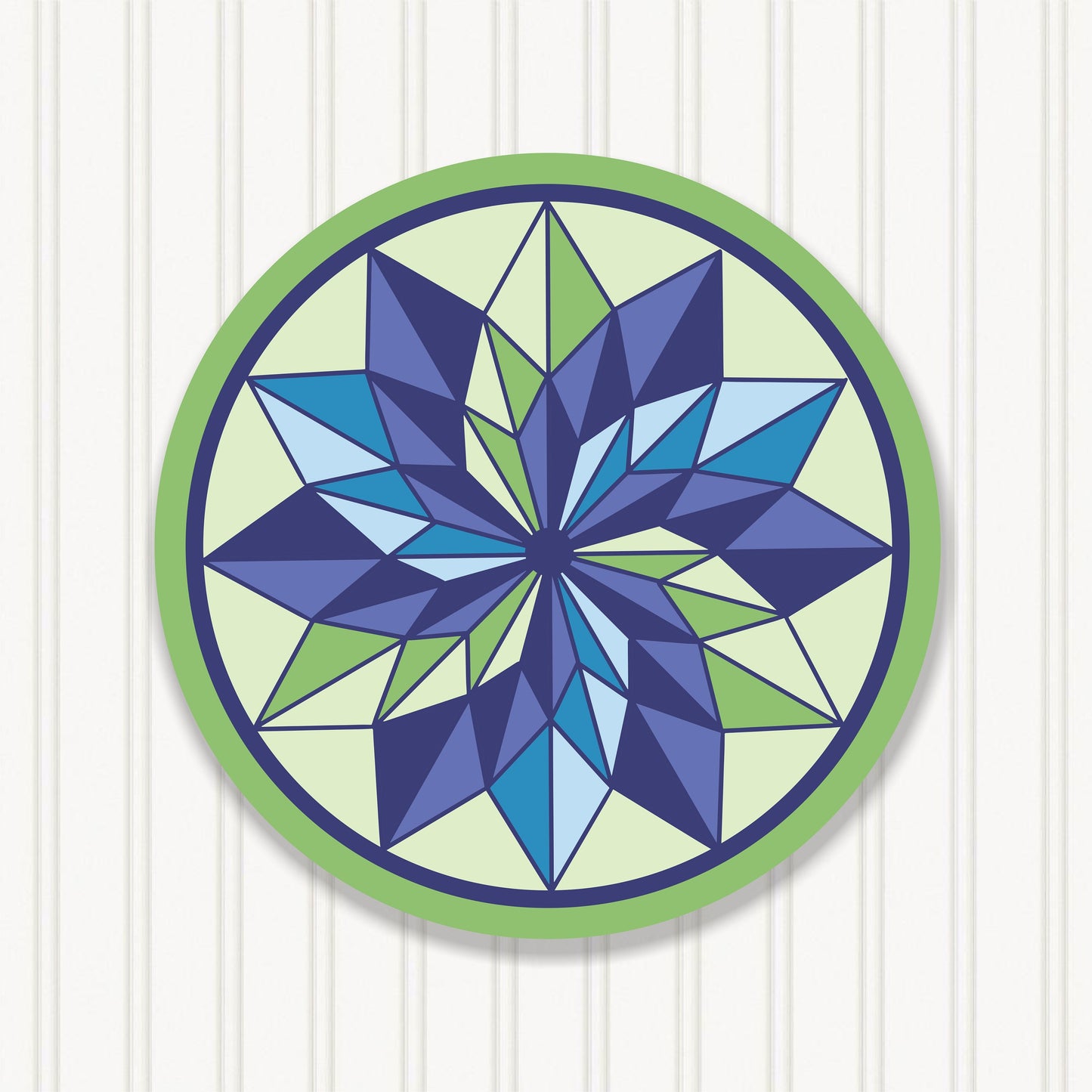 Round Barn Quilt, 6 Sizes, Beautiful Outdoor Wall Art Decor, BQR058
