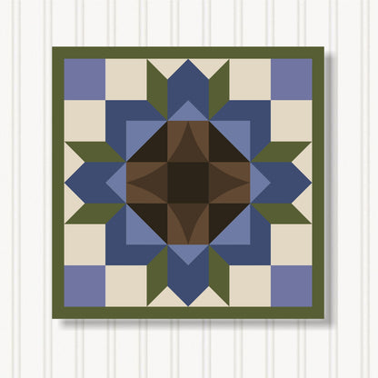 Barn Quilt Wall Art, 8 Sizes, Outdoor & Indoor Square Block, Home Decor Accent, BQ051-10
