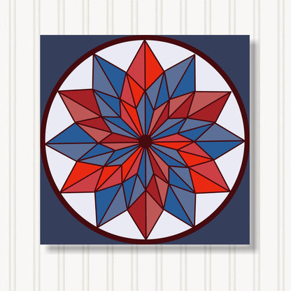 Barn Quilt Wall Art, 8 Sizes, Outdoor & Indoor Square Block, Home Decor Accent, BQ058-06