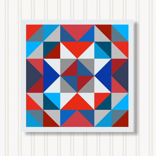 Barn Quilt Wall Art, 8 Sizes, Outdoor & Indoor Square Block, Home Decor Accent, BQ088-17