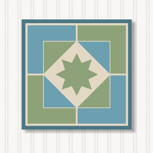 Barn Quilt Wall Art, 8 Sizes, Outdoor & Indoor Square Block, Home Decor Accent, BQ066-06