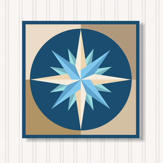 Barn Quilt Wall Art, 8 Sizes, Outdoor & Indoor Square Block, Home Decor Accent, BQ124-05