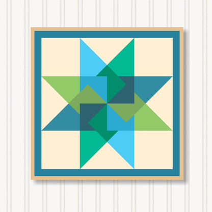 Barn Quilt Wall Art, 8 Sizes, Outdoor & Indoor Square Block, Home Decor Accent, BQ079-16
