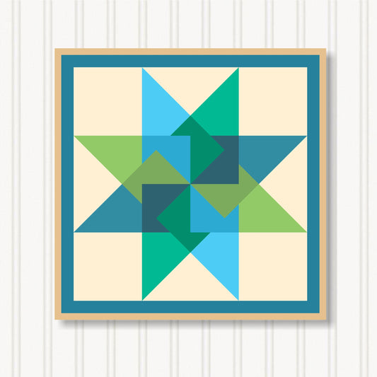 Barn Quilt Wall Art, 8 Sizes, Outdoor & Indoor Square Block, Home Decor Accent, BQ079-16