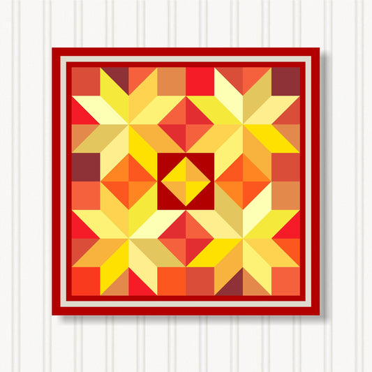 Barn Quilt Wall Art, 8 Sizes, Outdoor & Indoor Square Block, Home Decor Accent, BQ033-19