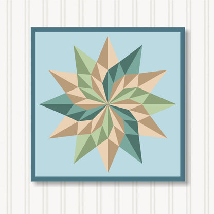 Barn Quilt Wall Art, 8 Sizes,- Indoor & Outdoor Square, Home Decor Accent, BQ072-06