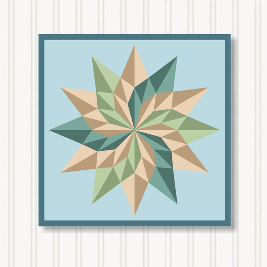 Barn Quilt Wall Art, 8 Sizes,- Indoor & Outdoor Square, Home Decor Accent, BQ072-06