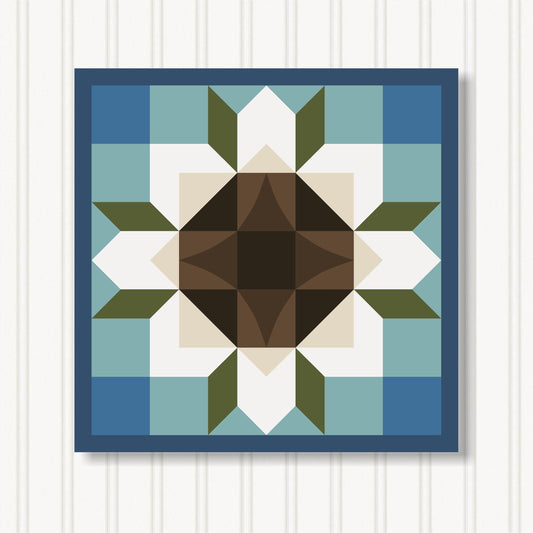 Barn Quilt Wall Art, 8 Sizes, Outdoor & Indoor Square Block, Home Decor Accent, BQ051-07