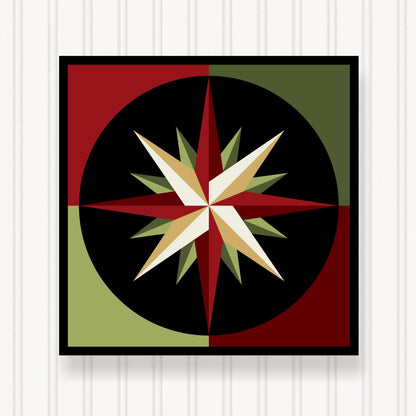 Barn Quilt Wall Art, 8 Sizes, Outdoor & Indoor Square Block, Home Decor Accent, BQ124