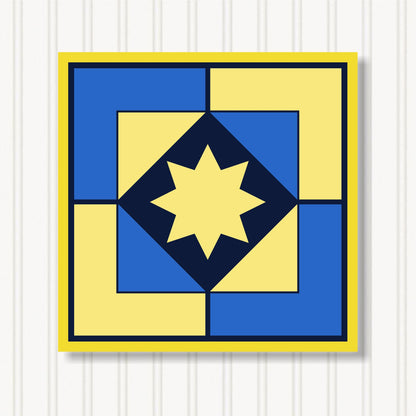 Barn Quilt Wall Art, 8 Sizes, Outdoor & Indoor Square Block, Home Decor Accent, BQ066-19