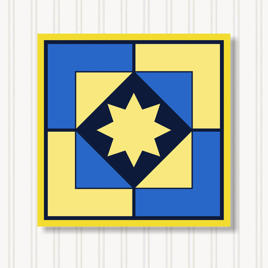 Barn Quilt Wall Art, 8 Sizes, Outdoor & Indoor Square Block, Home Decor Accent, BQ066-19