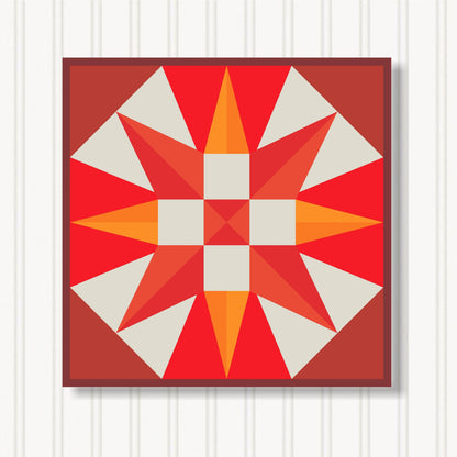 Barn Quilt Wall Art, 8 Sizes, Outdoor & Indoor Square Block, Home Decor Accent, BQ056-20