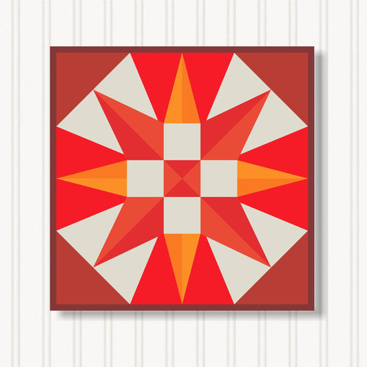 Barn Quilt Wall Art, 8 Sizes, Outdoor & Indoor Square Block, Home Decor Accent, BQ056-20