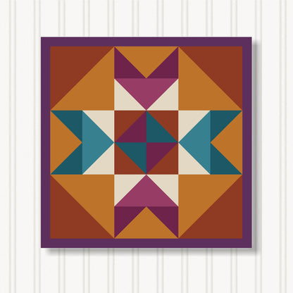 Barn Quilt Wall Art, 8 Sizes, Outdoor & Indoor Square Block, Home Decor Accent, BQ131-12