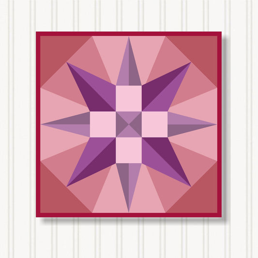 Barn Quilt Wall Art, 8 Sizes, Outdoor & Indoor Square Block, Home Decor Accent, BQ056-06
