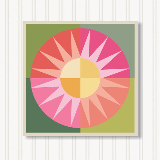 Barn Quilt Wall Art, 8 Sizes, Outdoor & Indoor Square Block, Home Decor Accent, BQ002-05