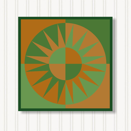 Barn Quilt Wall Art, 8 Sizes, Outdoor & Indoor Square Block, Home Decor Accent, BQ002-19