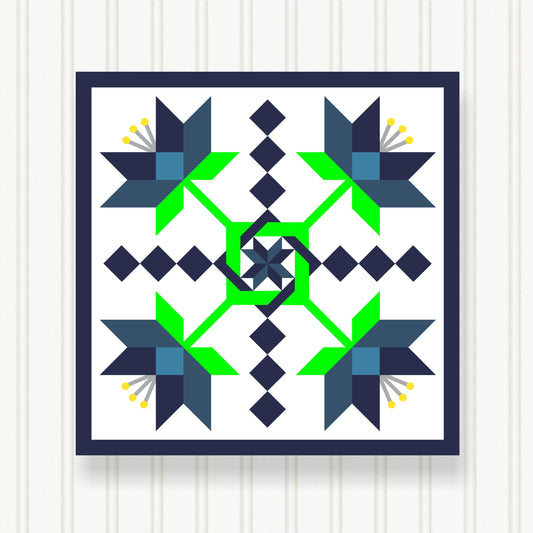 Barn Quilt Wall Art, 8 Sizes, Outdoor & Indoor Square Block, Home Decor Accent, BQ104-06