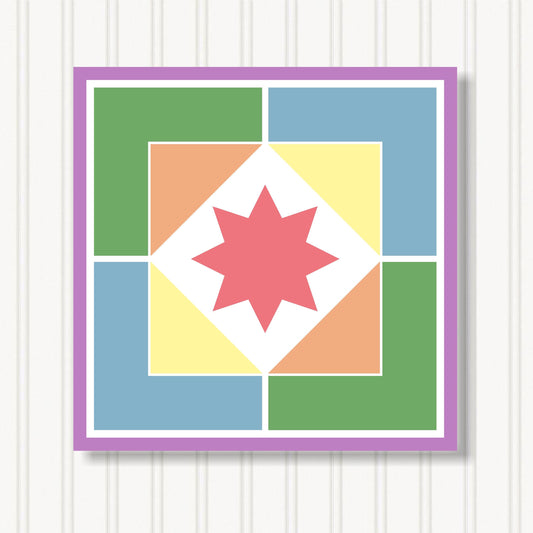 Barn Quilt Wall Art, 8 Sizes, Outdoor & Indoor Square Block, Home Decor Accent, BQ066-10