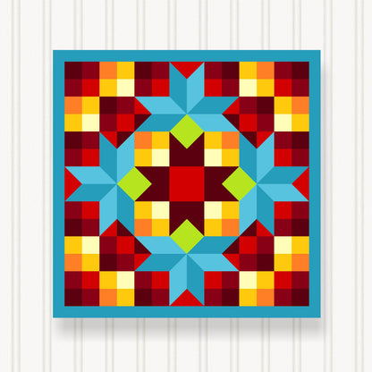 Barn Quilt Wall Art, 8 Sizes, Outdoor & Indoor Square Block, Home Decor Accent, BQ123