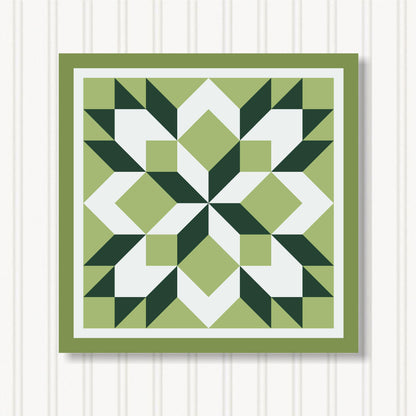 Barn Quilt Wall Art, 8 Sizes, Outdoor & Indoor Square Block, Home Decor Accent, BQ122-17