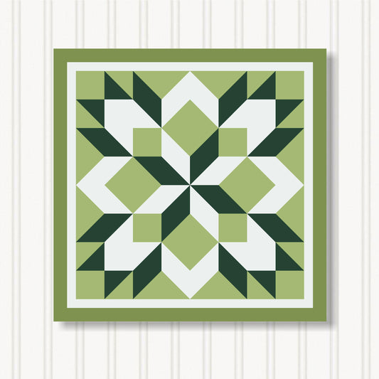 Barn Quilt Wall Art, 8 Sizes, Outdoor & Indoor Square Block, Home Decor Accent, BQ122-17