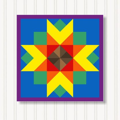 Barn Quilt Wall Art, 8 Sizes, Outdoor & Indoor Square Block, Home Decor Accent, BQ130-06