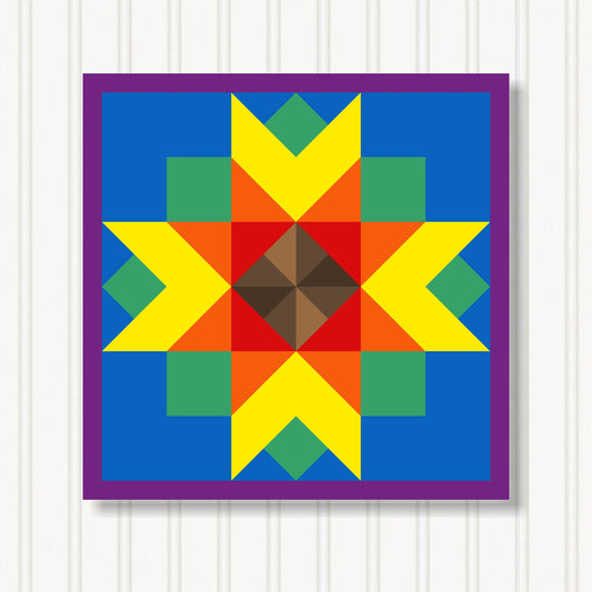 Barn Quilt Wall Art, 8 Sizes, Outdoor & Indoor Square Block, Home Decor Accent, BQ130-06