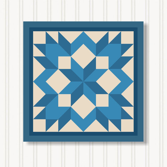 Barn Quilt Wall Art, 8 Sizes, Outdoor & Indoor Square Block, Home Decor Accent, BQ122-13