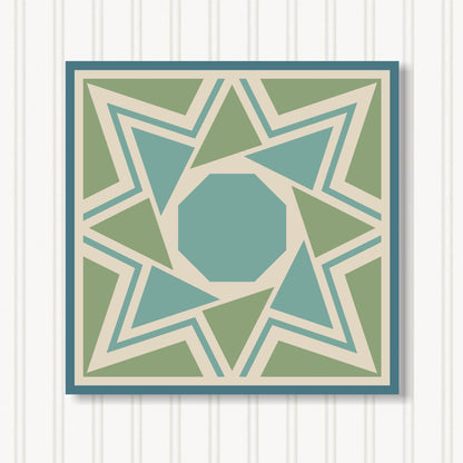 Barn Quilt Wall Art, 8 Sizes, Outdoor & Indoor Square Block, Home Decor Accent, BQ065-08