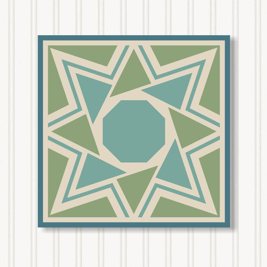 Barn Quilt Wall Art, 8 Sizes, Outdoor & Indoor Square Block, Home Decor Accent, BQ065-08