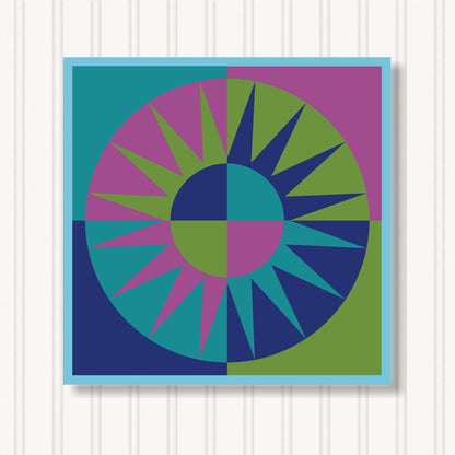Barn Quilt Wall Art, 8 Sizes, Outdoor & Indoor Square Block, Home Decor Accent, BQ002-17