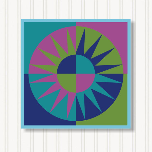 Barn Quilt Wall Art, 8 Sizes, Outdoor & Indoor Square Block, Home Decor Accent, BQ002-17