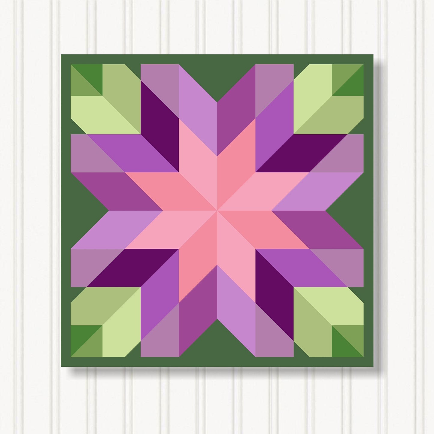 Barn Quilt Wall Art, 8 Sizes, Outdoor & Indoor Square Block, Home Decor Accent, BQ110-28