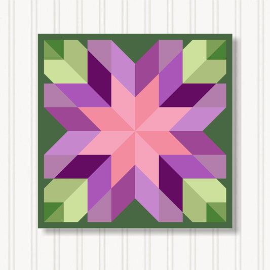 Barn Quilt Wall Art, 8 Sizes, Outdoor & Indoor Square Block, Home Decor Accent, BQ110-28