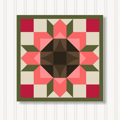 Barn Quilt Wall Art, 8 Sizes, Outdoor & Indoor Square Block, Home Decor Accent, BQ051-03