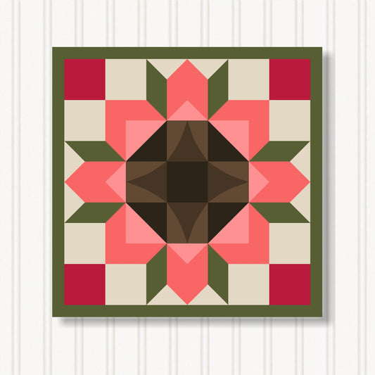 Barn Quilt Wall Art, 8 Sizes, Outdoor & Indoor Square Block, Home Decor Accent, BQ051-03