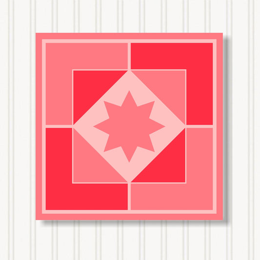 Barn Quilt Wall Art, 8 Sizes, Outdoor & Indoor Square Block, Home Decor Accent, BQ066-13