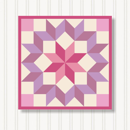 Barn Quilt Wall Art, 8 Sizes, Outdoor & Indoor Square Block, Home Decor Accent, BQ103-06