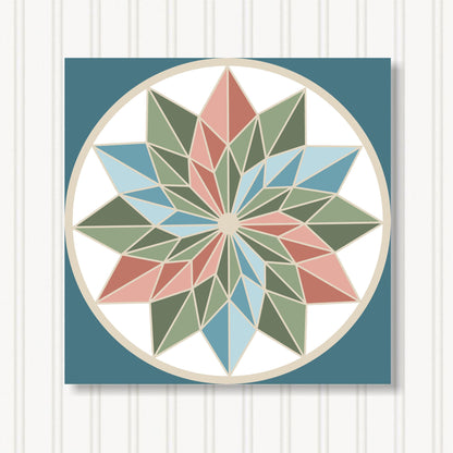 Barn Quilt Wall Art, 8 Sizes, Outdoor & Indoor Square Block, Home Decor Accent, BQ058-08