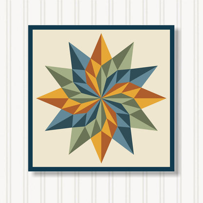 Barn Quilt Wall Art, 8 Sizes, Outdoor & Indoor Square Block, Home Decor Accent, BQ072-20