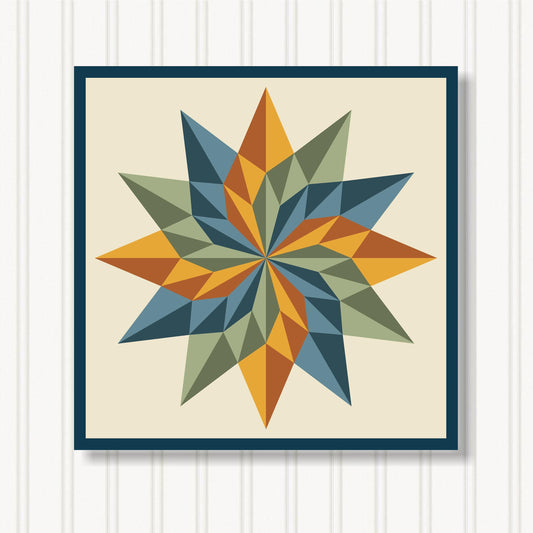 Barn Quilt Wall Art, 8 Sizes, Outdoor & Indoor Square Block, Home Decor Accent, BQ072-20