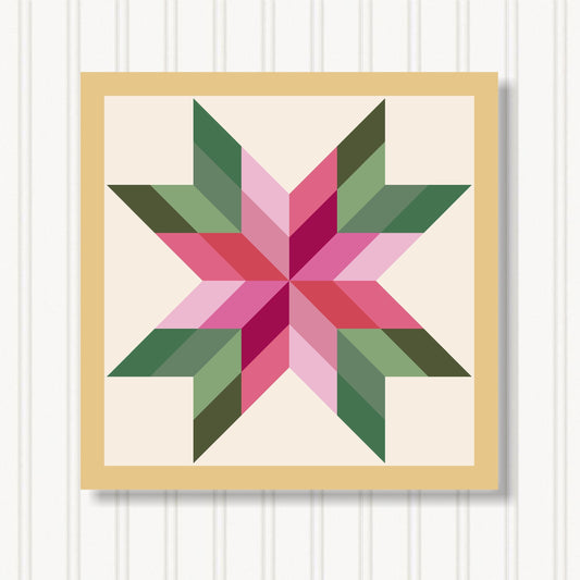 Barn Quilt Wall Art, 8 Sizes, Outdoor & Indoor Square Block, Home Decor Accent, BQ087-09